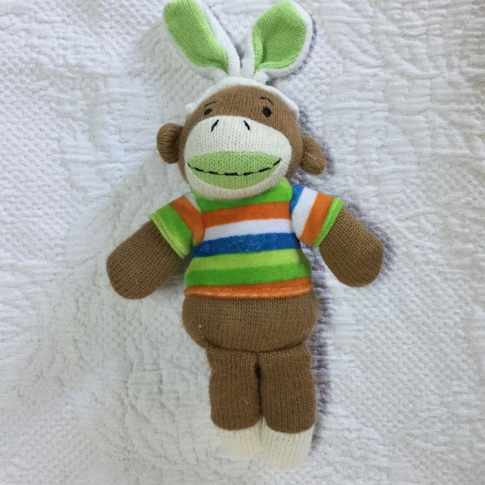 Dan Dee Easter Sock Puppet Monkey Plush